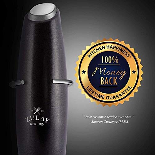 Zulay Kitchen Original Fabricante de Leche vaporizador de Mano de la Espuma por Lattes - batidor Bebida Mezclador para bulletproofâ® café, Mini Lanza Espuma para Capuchino, Frappe, Matcha, Chocolate