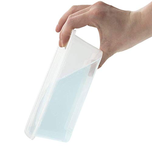 Zuvo 50 x Rectangular 1000 ml microondas recipientes de plástico transparente de congelación tomar alimentos fríos calientes, 170 (W) x 120 (L) x 70 (H)mm