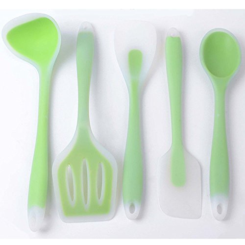 ZWANDP Utensilios para hornear de silicona menaje de cocina antiadherente kit de herramienta 5, que no se rayan utensilios de cocina, juego de utensilios de cocina antiadherente