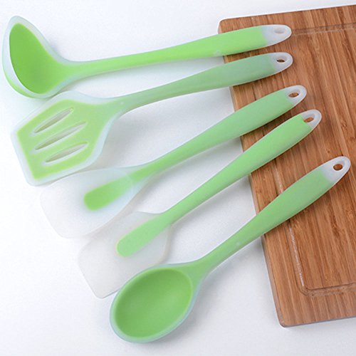 ZWANDP Utensilios para hornear de silicona menaje de cocina antiadherente kit de herramienta 5, que no se rayan utensilios de cocina, juego de utensilios de cocina antiadherente