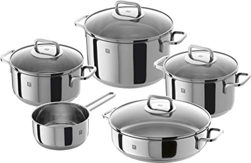 Zwilling Quadro Set batería de Cocina 5 Piezas, Acero Inoxidable, 1 cm