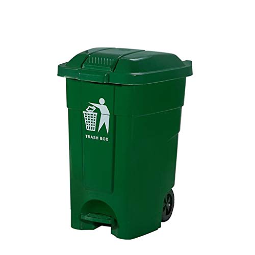 ZXCMNB Los Cubos de Basura de plástico de Reciclaje Engrosamiento Box 70L Papelera Pedal con Cubrir Grandes contenedores de Basura del Hotel Oficina Cocina al Aire Libre