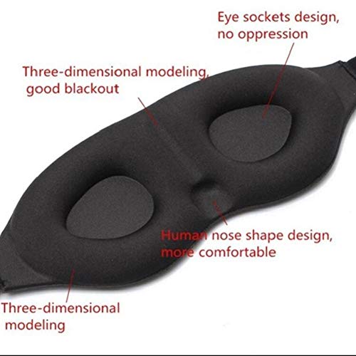 ZXYWW Máscara De Ojos Contorneada para Dormir 3D para Viajes - Cubierta De Máscara para Ojos De Ayuda para El Descanso - Venda De Sueño Nocturna Cóncava Moldeada para Yoga Meditación/Siesta