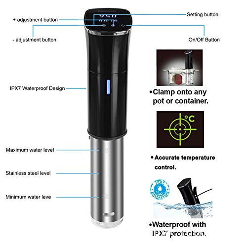 ZYJ IPX7 Portátil A Prueba De Agua Sous Vide Circulador De Inmersión Vacío Olla De Cocción Lenta con Un Control Preciso del LCD Digital