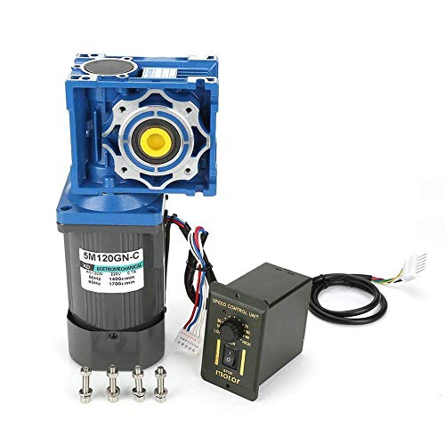 ZYL-IL AC Motor del Engranaje, AC220V 120W 1400rpm CW/CCW Metal autoblocante Gusano Tarifa Ajustable de Motor del Engranaje con el gobernador for Electrodomésticos Dispositivos industriales (50K)