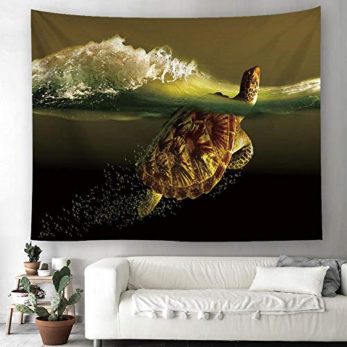 ZYLSZBD Tapiz De Tapices para La Sala De Estar DormitorioTela Decorativa con Estampado de Tortugas-Imagen 4_El 150X150cm