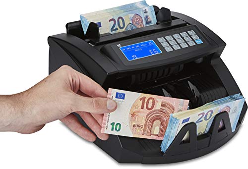 ZZap nc20i – Contador de billetes & Detector de dinero falso – Cuenta 1000 billetes por minuto, Ramo de zählung, 5 aumentos, detección de dinero falso y mucho más.