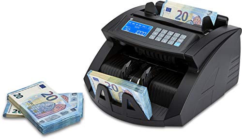 ZZap nc20i – Contador de billetes & Detector de dinero falso – Cuenta 1000 billetes por minuto, Ramo de zählung, 5 aumentos, detección de dinero falso y mucho más.