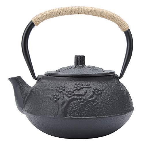 0.9L Tetsubin negro japonés Tetera de hierro fundido Tetera Juego de té Tetera Infusor Suministros para el hogar Casa de té