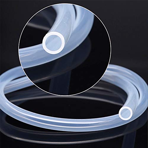 1 Metros Tubo Silicona 2 mm Diámetro Interior x 4 mm Diámetro Exterior Manguera de Silicona Flexible Grado Alimenticio de Silicona Transparente para Hacer Cables Cables Cables de Plomo