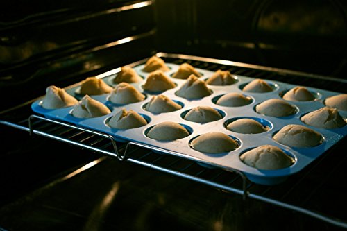 1 paquete mini Molde para magdalenas silicona con 24 ranuras para mini magdalenas o galletas, apto para horno by Wady