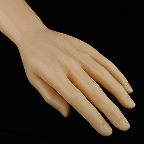 1 Par de Maniquí Masculino Modelo de Mano Estante de Exhibición Soporte de Joyas, Relojes, Anillos, Brazaletes, Guantes - Color de Piel