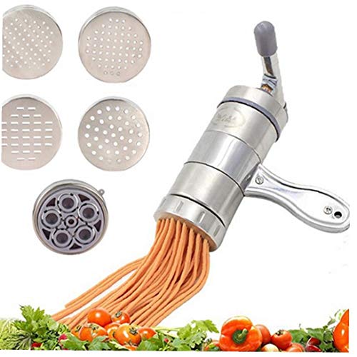 1 Pc Manual De Usos Múltiples Uso En El Hogar Máquina De Los Tallarines De Las Pastas Fabricante De Jugo De Fideos Máquina De La Prensa Que Exprime La Máquina Con 5 Diferentes