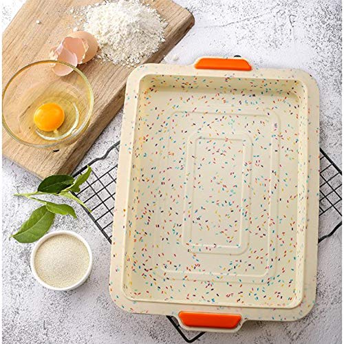 1 Pieza Molde de Silicona para Hornear, Moldes para Hacer Pan, Molde Rectangular de Silicona con Revestimiento Antiadherente, para Pan, Bizcochos, Tostadas, Quiche, Pastel de Carne, 24.5cm * 34.5cm