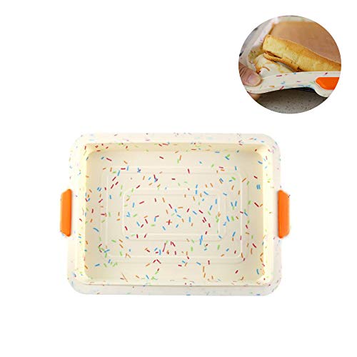 1 Pieza Molde de Silicona para Hornear, Moldes para Hacer Pan, Molde Rectangular de Silicona con Revestimiento Antiadherente, para Pan, Bizcochos, Tostadas, Quiche, Pastel de Carne, 24.5cm * 34.5cm