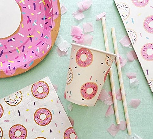 10 bonita Donut de Multicolor Papel de regalo para invitados de bolsas