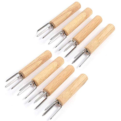 10 pcs Pinchos para Mazorca BBQ Brochetas de Acero Inoxidable para Maíz Soportes de Maíz con Mango de Plástico Brochetas de Frutas para Navidad Fiestas de Cumpleaños Jardín Cocina, Barbacoa, Picnics