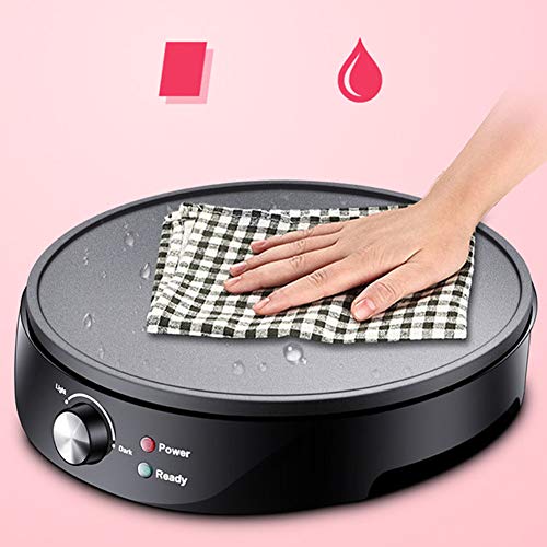 1000W Eléctrico Crepe Máquina De Crepes Máquina Con 12" De La Placa Caliente Antiadherente, Pizza Pan De La Cocina Tradicional Francesa Crepes Con Temperatura Ajustable