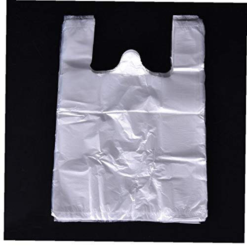 100pcs 20 * 30 cm Bolsa de Compras Transparente Bolsa de supermercado Bolsas de plástico con Mango de Envasado de Alimentos