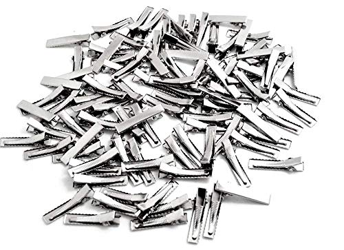 100pcs 3.2cm Pinza Pequeño de Pelo de Cocodrilo Metal Alligator Clips de Pelo Horquillas Dientes No Deslizante Accesorio de DIY de Agarre de Pelo