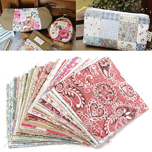 100pcs Floral Tela de Algodón para Patchwork Costura Arte DIY 10 x10cm