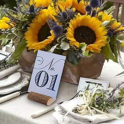 10PCS Tocón Madera Soportes Tarjetas, número de Mesa de Boda de Madera Lugar del Lugar Nombre Memo Titular de la Tarjeta Tarjeta de Mesa Creativa Decoración de Mesa de Hotel/Hogar