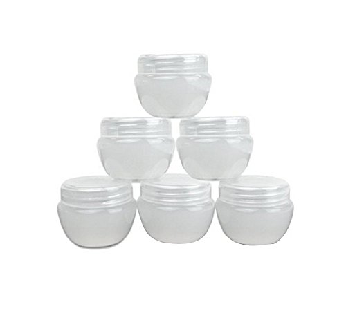 12PCS 20ML Repuesto transparente Embalaje de viaje de plástico Muestra Crema de maquillaje cosmético Botellas de loción Recipientes Tarro Titular con Tapa a prueba de fugas interna Transparente