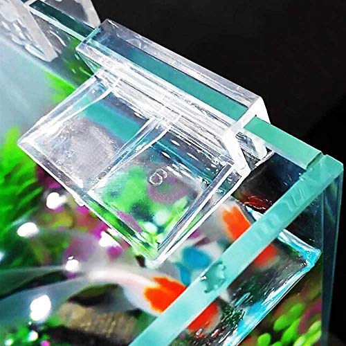 12pcs Acuario Acrílico Clips Acuario Tanque de Peces Tapa de Vidrio Clip de Soporte Soporte,para Cristal de 6 mm de Grosor