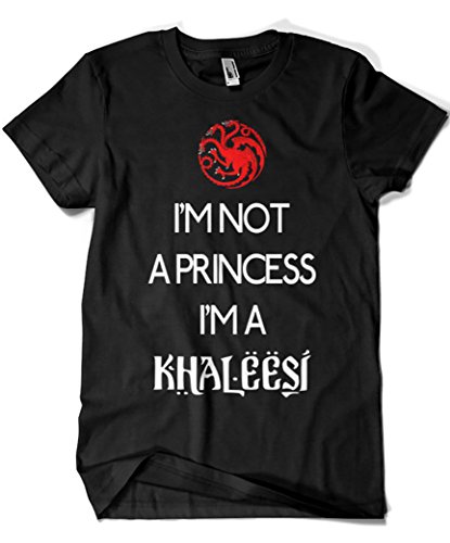 1397- Camiseta Premium, Juego De Tronos - I'm Not a Princess (Karlangas) (Negro, Small)