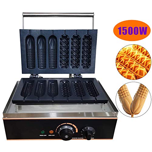 1500W 6 Unidades Máquina De Hot Dogs Waflera Máquina De Salchichas Para Hot Dog, Recubrimiento Antiadherente