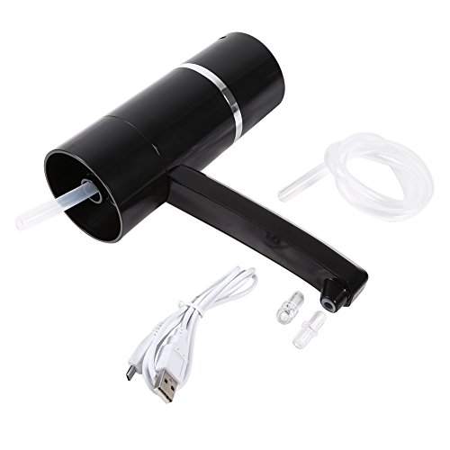 1x Botella recargable sin hilos Agua potable Bomba eléctrica Dispensador portable del Drinkware USB ( Color : Negro )