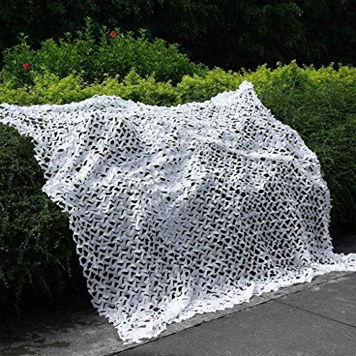 2 * 3m Ejército Blanco Camuflaje Net Red De Camuflaje for La Caza Que Acampa Persianas De Disparo Decoración Militar, Jardín Fotografía Parasol (Size : 5 * 6m(16.5 * 19ft))