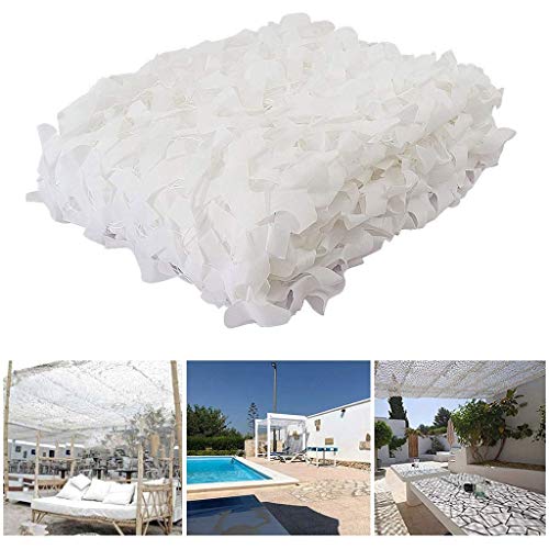 2 * 3m Ejército Blanco Camuflaje Net Red De Camuflaje for La Caza Que Acampa Persianas De Disparo Decoración Militar, Jardín Fotografía Parasol (Size : 5 * 6m(16.5 * 19ft))