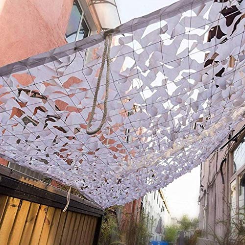 2 * 3m Ejército Blanco Camuflaje Net Red De Camuflaje for La Caza Que Acampa Persianas De Disparo Decoración Militar, Jardín Fotografía Parasol (Size : 5 * 6m(16.5 * 19ft))