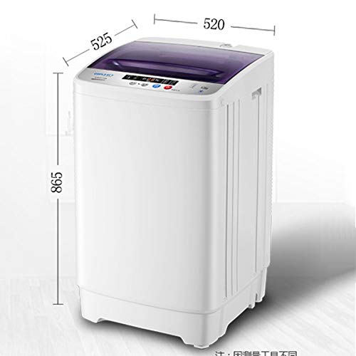 2 en 1 portátil Lavadora - 6 modos, ajustable de nivel de agua, completamente automático secadora compacta lavadora con bomba de descarga, por apartamento, hotel, dormitorio (blanco),Púrpura