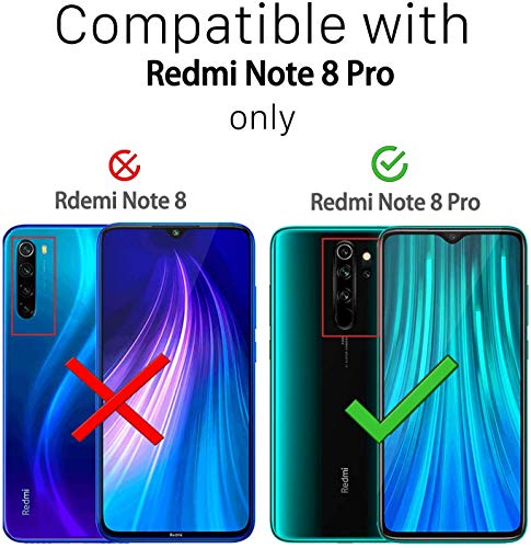 [2 Pack] Protector de Pantalla para Xiaomi Redmi Note 8 Pro, Cristal Templado [2.5D Borde Redondo] [9H Dureza] [Alta Definicion] [0.33mm] Screen Guard Tempered Glass Película Protectora Sin Burbujas