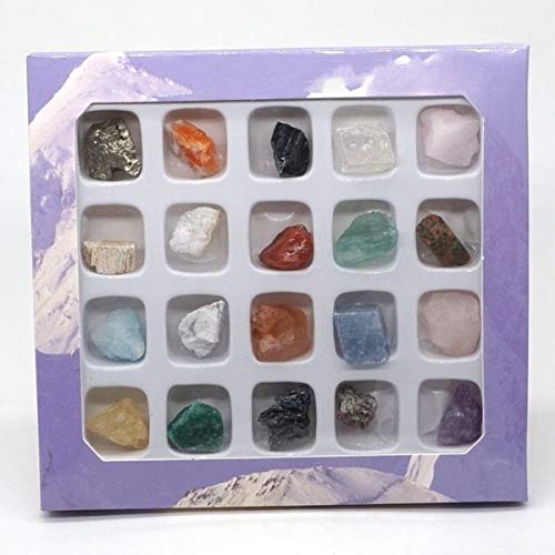 20 Colección de Rocas Minerales Naturales Geología Educación Energía Cristales Minerales Especímenes Piedras Irregulares