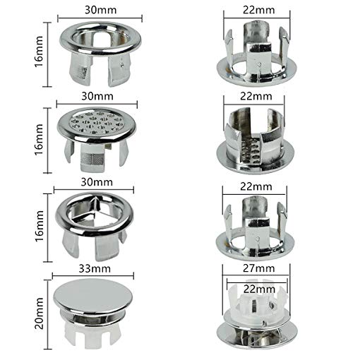 20 piezas de cubierta de desagüe de fregadero redondo para desagüe de lavabo tapón de desagüe anillo de desagüe para baño cocina