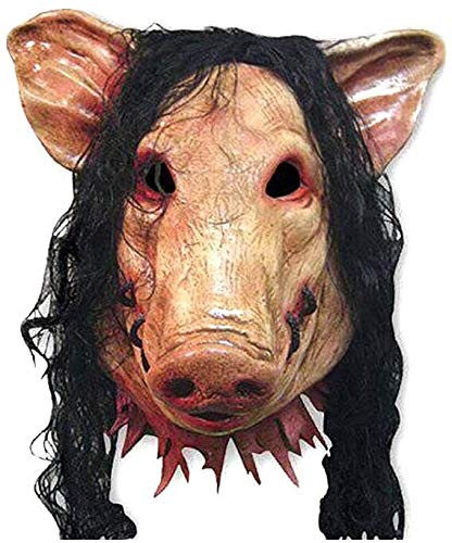 2021Halloween Decoración cerdo con cabeza en forma de Herramientas traje de Halloween parte látex horrible mascarada Cosplay animal Pelo DOISLL