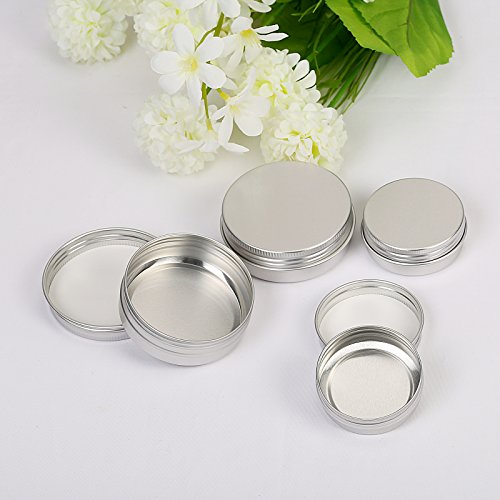 24 pcs lata aluminio vacio LANMOK hacer labio Ungüento de dos diferente de 30ml y 60ml para cosmetica, viajes almacenamiento, aceite, etc