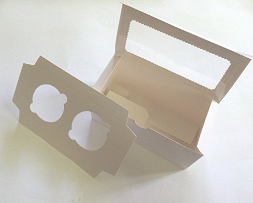 25 STK Cupcake Muffin Box 2 – Caja regalo caja de cartón del paquete incluye compresa