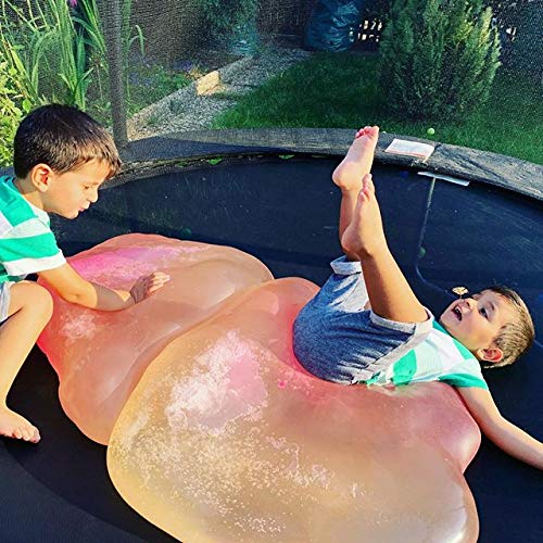 2PCS Bubble Ball Bolas de Burbujas Inflables 27.55''(70cm) Pelotas Llena de Globo de Agua Transparente Juguete de TPR Goma para Niños Adultos Verano Playa Jardín Fiesta al Aire Libre (Rosado)