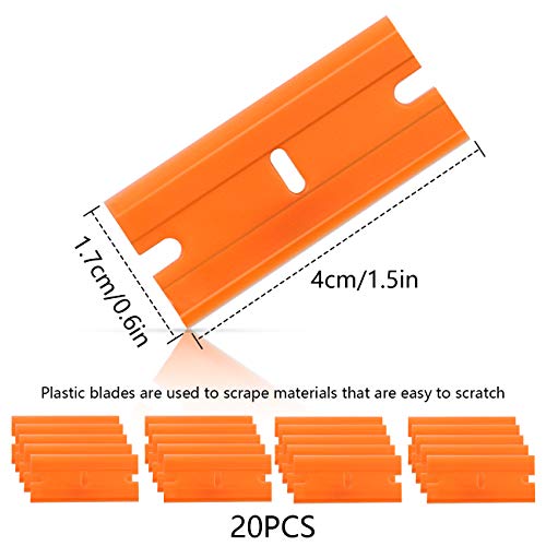 2pcs Rascador de vidrio y vitrocerámica con 30 Cuchillas, Especial para Vitro-Cerámicas y Placas de Inducción