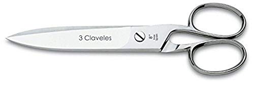 3 Claveles 406 Tijera Tradicional para Cocina de 8 Pulgadas, Gris, 24.99X8.59X1.2 Cm