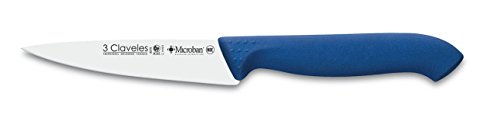 3 Claveles Proflex - Cuchillo cocinero 10 cm, acero inoxidable, azul