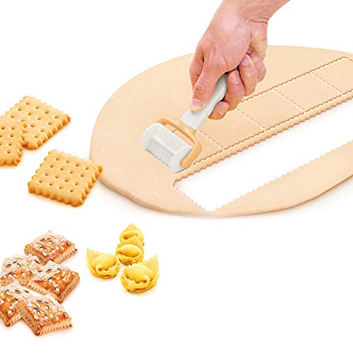 3 PC / Sistema Del Balanceo Cortar Galletas Rebanadas Galletas De La Galleta Del Cortador De La Pasta Del Balanceo De Corte Para La Galleta De Masa Hervida Multifuncional De Cocina Accesorios Para