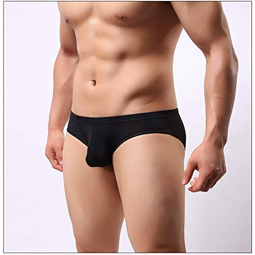 3 Piezas De La Cabeza Festiva Ropa De La Ropa Interior De Los Hombre Y Convexas De Bolsillo Ultrafina De Hielo Transparente Seda De Los Hombre Cintura Baja Tenedor Poco Tres Pantalones Cortos Negro