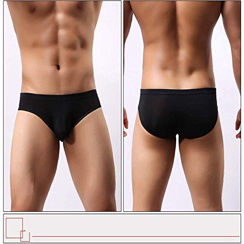 3 Piezas De La Cabeza Festiva Ropa De La Ropa Interior De Los Hombre Y Convexas De Bolsillo Ultrafina De Hielo Transparente Seda De Los Hombre Cintura Baja Tenedor Poco Tres Pantalones Cortos Negro