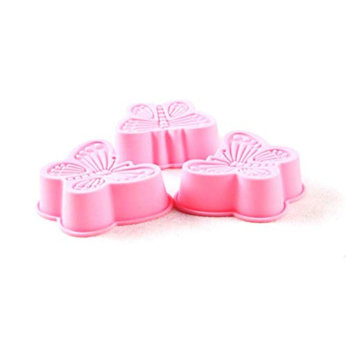 3 Piezas Forma de Mariposa Moldes de Silicone - Molde Antiadherente de la Torta de Silicona para Repostería, Bizcocho, Tartas, Repostería, Bizcocho, Gelatina Grande, Pan