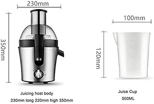 3 velocidades exprimidor centrífugo, frutas y verduras enteras, potente exprimidor de acero inoxidable, fácil de limpiar, de 1,5 litros, 300 vatios, exprimidor automático de gran calibre de acero inox